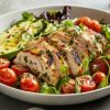 Insalata con Filetto avocado e funghi ostrica