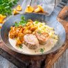 Piccata con funghi porcini